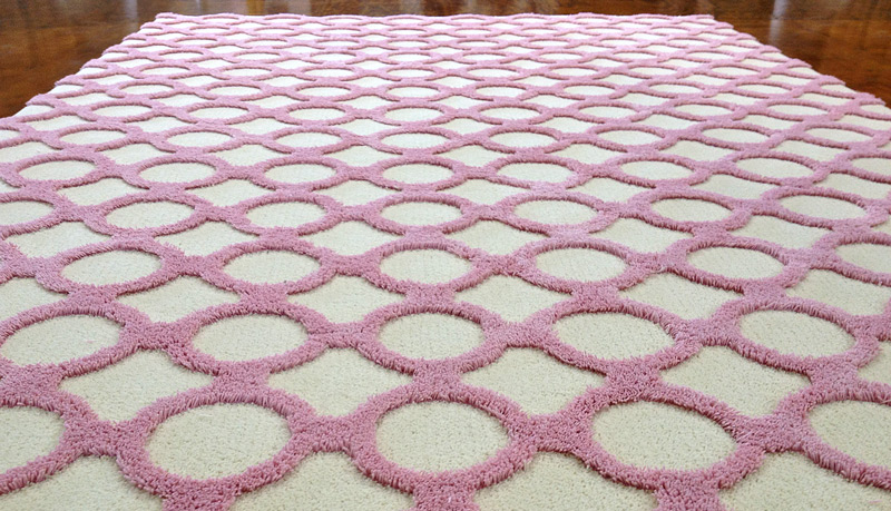 Pink custom rug