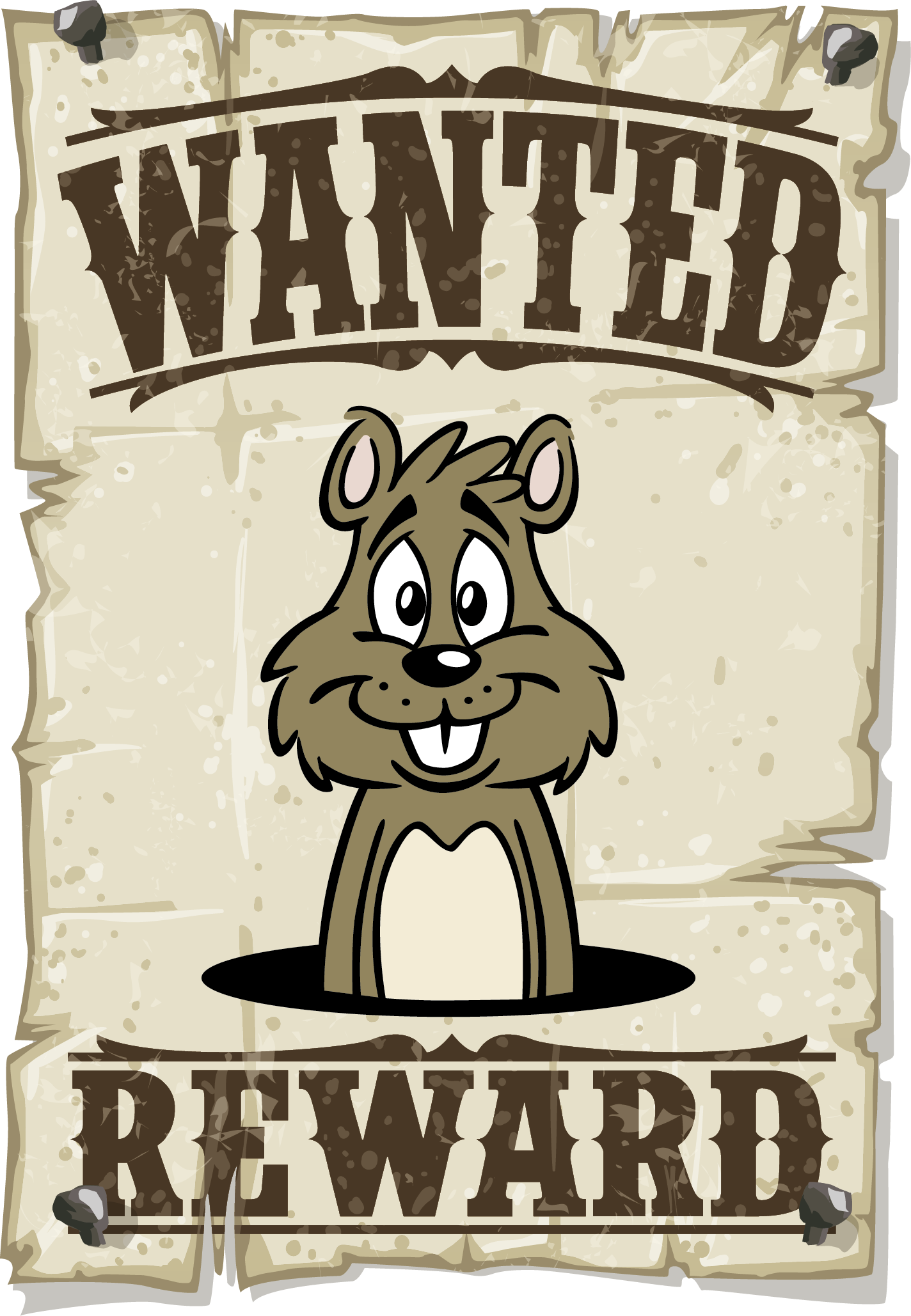Wanted Poster -groundhog